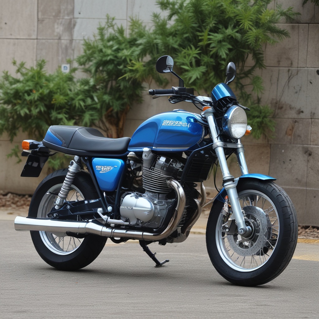 青色ShlbyGT350後ろのビュー